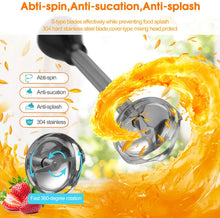 Load image into Gallery viewer, 4 in 1 Stabmixer, Multifunktionsmixer mit einstellbaren Geschwindigkeiten, Stabmixer für Smoothies, Püree, Sauce (Schwarz 1000 W)
