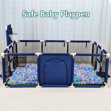 Load image into Gallery viewer, Parc Bébé avec Panier De Basket, Parc De Jeux Pliable Lavable Grand Parc Adapté À L'intérieur Et À L'extérieur 122x182x66cm
