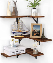 Load image into Gallery viewer, Set of 2 Wall Shelves, Wall Shelves Decorative Corners, Shelving Driftwood Kitchen, Living Room, Bathroom
