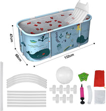 Load image into Gallery viewer, Adult Foldable Bathtub, Large Non-slip Mobile Portable Bathtubs for Shower, Folding SPA Bathtub for Small Bathroom, Freestanding Bathtub Soaking

