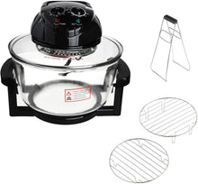 Load image into Gallery viewer, Grill Ofen Tragbarer Konvektionsofen 1300 W 12L Heisluftgrill Halogenofen Heissluftofen Mini Backofen Heißluft Halogen Ofen Miniofen Umluftofen für Kochen Ihrer Lieblingsgerichte ohne Öl|Fett
