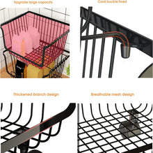 Load image into Gallery viewer, Fruit Baskets with Wheels, Stackable Metal Wire Basket, Fruit Basket, Storage Container, Kitchen Organiser, Removable Stacking Basket for Kitchen, Pantry, Bedroom, Bathroom
