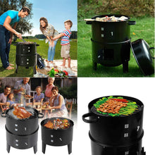 Load image into Gallery viewer, Barbecue Smoker Fumoir 3 en 1 +Thermomètre et Grills pour Griller rôtir Fumer

