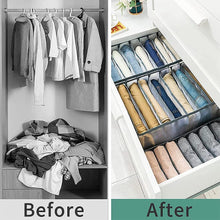 Load image into Gallery viewer, Wardrobe Organizer, Jeans Storage Box, Clothes Drawer Mesh Separator Box, Foldable and Washable Storage Box
