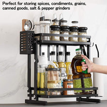 Load image into Gallery viewer, Stainless Foldable Steel 3-Storey Spice Holder, Spice Holder, Kitchen Storage Shelf, Bathroom
