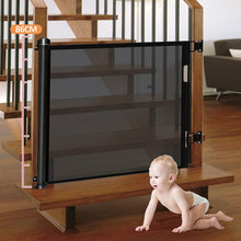 Load image into Gallery viewer, Sinbide Retractable Safety Barrier for Babies and Dogs (0 to 150 cm), Relocatable and Roll-up Barrier for Stairs/Corridors/Doors, Interior and Exterio
