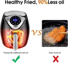 Load image into Gallery viewer, Oil Free Hot Air Fryer 1300w 3.5L, Hot Air Oven with LED Touch Screen, Air Fryer with 7 Programs, Electric Fryer without PFOA&amp;BPA
