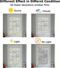 Load image into Gallery viewer, 3D Film for Window Electrostatic Film Protects Privacy Anti-UV Decorative Film Glass Anti Look Pattern
