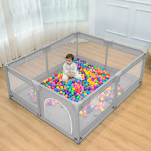 Load image into Gallery viewer, Parc Bébé avec Panier De Basket, Parc De Jeux Bébé Pliable Lavable, Parc Centre d'activités pour Enfants, Grand Parc Adapté Intérieur Extérieur avec Grille de Protection
