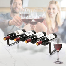 Load image into Gallery viewer, Wine Rack 8 Bottles Wine Rack Stackable Metal Wine Bottle Holder Wine Bottle Rack Wine Stand 42.7 x 17 x 20 cm Sturdy Bottle Rack Lightweight Wine Holder for Cellar Catering Storage Room
