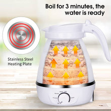 Load image into Gallery viewer, Electric Kettle Foldable Silicone 600ml Retractable Portable Adjustable Temperature for Travel
