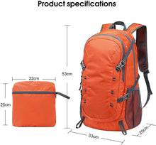 Load image into Gallery viewer, Sac à Dos de Randonnée 40L, Sac de Sport Imperméable, Sac à Dos Voyage Ultra-Léger, Sac à Dos Trekking Pliable, Sac à Dos Ordinateur Portable, Pour Homme Femme Sport Camping Randonnée Cyclisme Voyage

