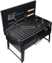 Load image into Gallery viewer, BBQ Portable Charcoal Grill Stainless Steel Barbecue Grill Foldable Table Coal Garden Travel Camping Folding Grill
