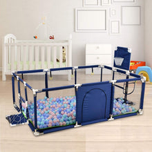 Load image into Gallery viewer, Parc Bébé avec Panier De Basket, Parc De Jeux Pliable Lavable Grand Parc Adapté À L'intérieur Et À L'extérieur 122x182x66cm
