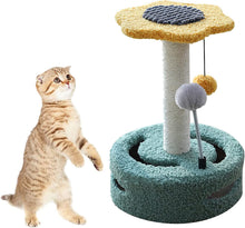 Load image into Gallery viewer, Cat Scratching Post, Toy for Cats, Hanging Pompom, Ball with Feather, 35.5 cm
