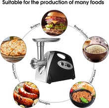 Load image into Gallery viewer, Electric Meat Grinder with 3 Stainless Steel Cutting Plates, Meat Mincer for Meat, Sausage, Chopper, Multifunctional Food Processor

