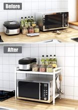 Load image into Gallery viewer, Extendable Microwave Shelf Support Oven,Shelf for Microwave Kitchen Kitchen of the Space Saving Oven
