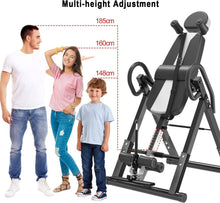 Load image into Gallery viewer, Banc d'inversion, entraîneur de gravité Pliable, Table d'inversion avec 3 Angles d'inversion, Banc d'étirement pour soulager la Colonne vertébrale, Poids de l'utilisateur jusqu'à 150 kg
