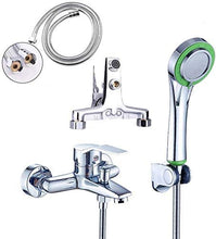 Load image into Gallery viewer, Set de Ducha Elegante, Conjunto de Ducha, Mezclador Monomando para Bañera, Grifo de Bañera, Cascada con Alcachofa de Ducha para Baño, Ducha de Mano, Instalación en Pared, Cromado
