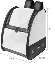 Load image into Gallery viewer, Breathable Carrying Bag Dog Cat, Mesh Backpack for Pet with Removable Mat, Foldable and Portable Bag for Camping Hiking Travel By Train/Car/Plane
