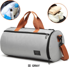 Load image into Gallery viewer, Sports Bag with Shoe Compartment and Wet Pocket, Waterproof Travel Bag, Large Capacity Duffel Bag, Portable Fitness Gym Bag, Shoulder Bag, Handbag for Man Woman Child
