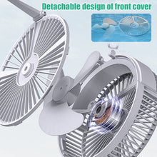 Load image into Gallery viewer, Stand Fan,Folding Portable Telescopic Floor/USB Desk Fan with 7200mAh Rechargeable Battery,4 Speeds Super Quiet Adjustable Height and Head Great for Office Home Outdoor Camping
