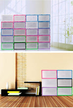 Load image into Gallery viewer, 12 x Cajas de Zapatos Plástico, Caja Guardar Zapatos, Calcetines, Juguetes, Cinturones para la Organización de Hogar, Oficina, Plegable, 31cm*21cm*12cm (Blanco, 12)
