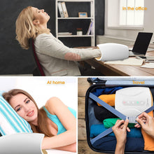 Load image into Gallery viewer, Masseur de main électrique avec chaleur, masseur d'acupression sans fil avec compresse de pression d'air pour le soulagement de la douleur de la fatigue et de l'engourdissement des doigts de la paume
