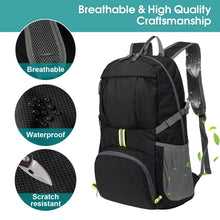 Load image into Gallery viewer, Sac à Dos de Randonnée 40L, Sac de Sport Imperméable, Sac à Dos Voyage Ultra-Léger, Sac à Dos Trekking Pliable, Sac à Dos Ordinateur Portable, Pour Homme Femme Sport Camping Randonnée Cyclisme Voyage
