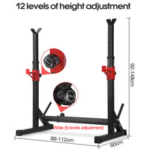 Load image into Gallery viewer, Squat Rack Multi-Function Barbell Rack Height-Adjustable Dumbbell Stand for Sports Studio Home Weight Lifting Bench Press Dip Station Portable Strength Training Dumbbell Rack
