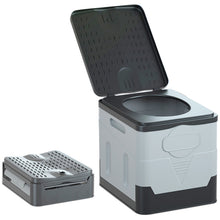 Load image into Gallery viewer, Foldable camping toilet, mobile camping toilet, compost toilet for outdoors, portable toilet for emergency, camping, jams, fishing, festivals
