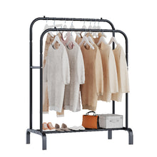 Load image into Gallery viewer, Independent Burro Coat Rack Coat Rack Double Rods Multifunctional Bedroom Linen Shelf, Double Layer
