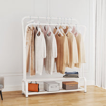 Load image into Gallery viewer, Independent Burro Coat Rack Coat Rack Double Rods Multifunctional Bedroom Linen Shelf, Double Layer

