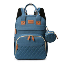 Load image into Gallery viewer, Baby changing bag backpack, large capacity diaper bags, portable travel diaper bag with foldable bed, crib backpack
