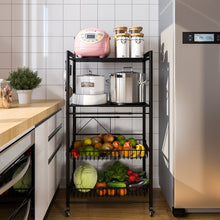 Load image into Gallery viewer, Metal Microwave Shelf, Removable Microwave Oven Holder Kitchen Storage with 2 Levels to Place Microwave Oven, Dishes, Coffee Maker, Plate or Spices
