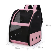 Load image into Gallery viewer, Cat Dog Backpack Extendable Breathable, Foldable Pet Carrying Backpack With Removable Plush Mattress, For Camping, Hiking, Traveling by Train/Car/Plane

