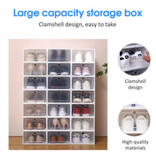 Load image into Gallery viewer, 12X Transparent Shoe Box Shoe Box Shoe StorageDrawer Stackable NEW
