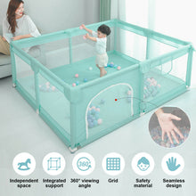 Load image into Gallery viewer, Parc Bébé avec Panier De Basket, Parc De Jeux Bébé Pliable Lavable, Parc Centre d'activités pour Enfants, Grand Parc Adapté Intérieur Extérieur avec Grille de Protection
