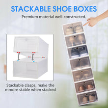 Load image into Gallery viewer, 12X Transparent Shoe Box Shoe Box Shoe StorageDrawer Stackable NEW
