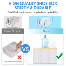 Load image into Gallery viewer, 12X Transparent Shoe Box Shoe Box Shoe StorageDrawer Stackable NEW
